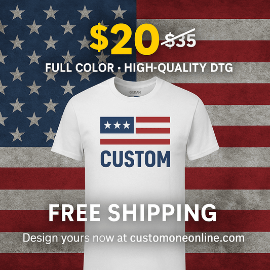 Custom Patriotic Tees, 4th of July Shirts, July Event Printing, Independence Day Apparel, Rush Political Campaign T-Shirts, Veteran Group Custom Tees