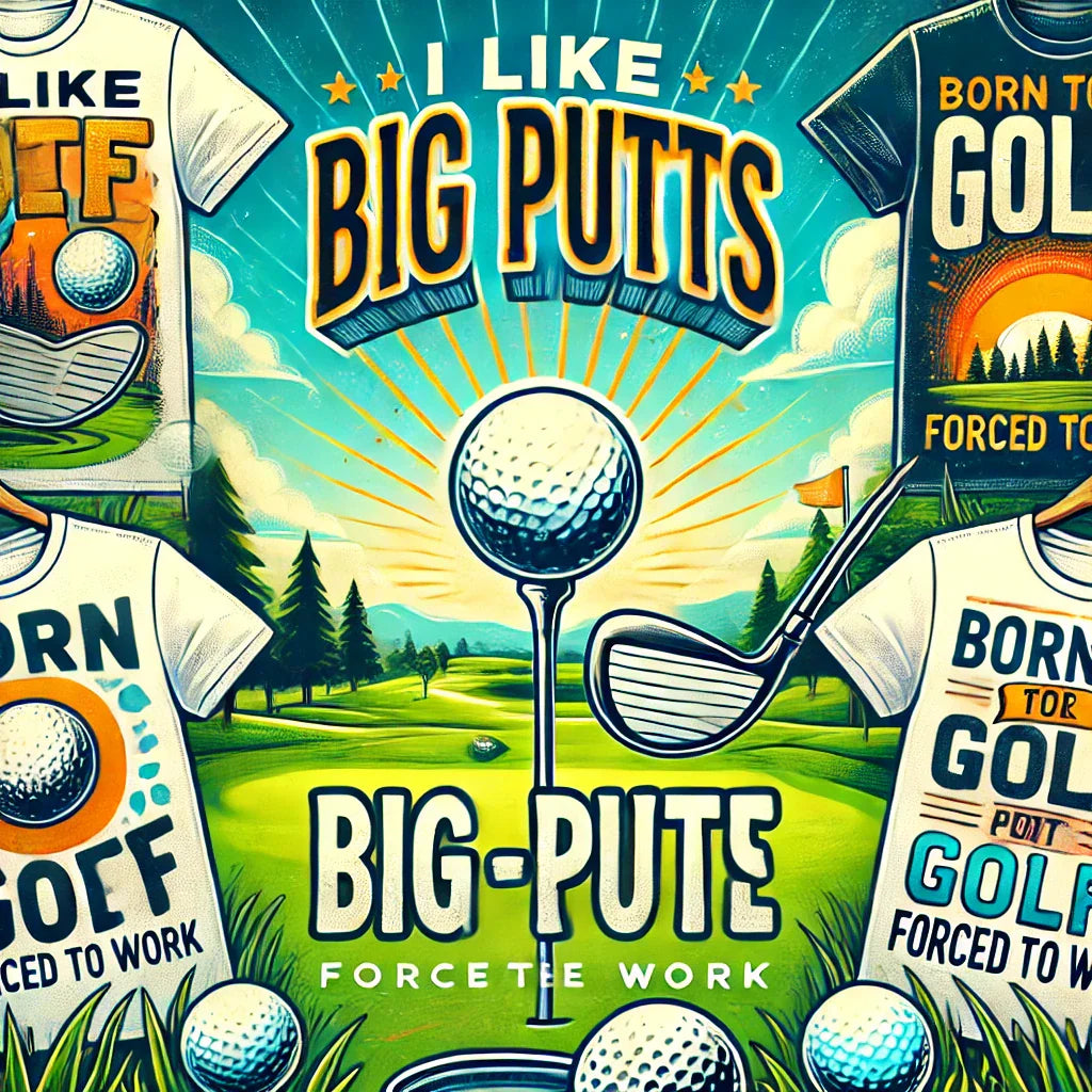 golf T-shirts, novelty golf shirts, funny golf T-shirts, custom golf shirts, golf lover apparel, golfer gifts, golf humor shirts, personalized golf T-shirts, golf fashion, golf tournament shirts