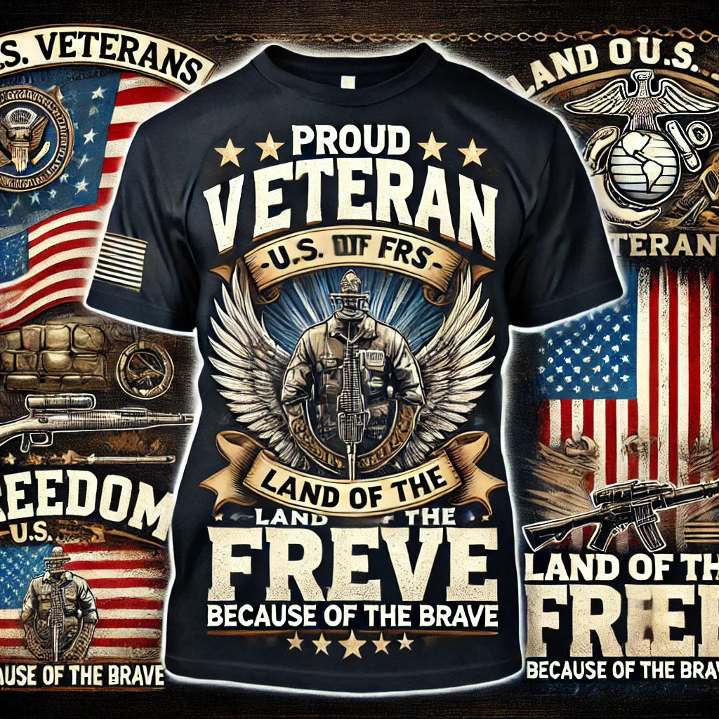 veterans T-shirts, military T-shirts, patriotic shirts, U.S. veteran apparel, army shirts, navy shirts, air force shirts, marines T-shirts, military gifts, veteran pride shirts