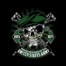 1955 1975 proud veteran of the united states army - Veterans Themed T-Shirt-Black-S-Custom One Express