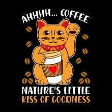 AHHHH... COFFEE NATURE'S LITTLE KISS OF GOODNESS - Coffee Themed T-Shirt-Black-S-Custom One Express