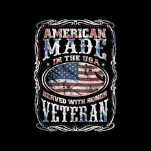 AMERICAN MADE IN THE USA SERVED WITH HONOR VETERAN copy - Veterans Themed T-Shirt-Black-S-Custom One Express