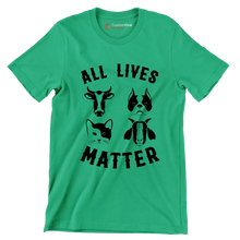 All lives matter - Vegan Themed T-Shirt-Green-S-Custom One Express