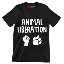 Animal Liberation - Vegan Themed T-Shirt-Black-S-Custom One Express