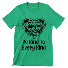 Be kind to Every kind - Vegan Themed T-Shirt-Green-S-Custom One Express