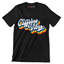 Caffeine Vibes - Coffee Themed T-Shirt-Black-S-Custom One Express