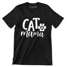Cat mama - Cat Themed T-Shirt-Black-S-Custom One Express