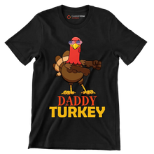 Daddy Turkey - Thanksgiving Themed T-Shirt-Black-S-Custom One Express