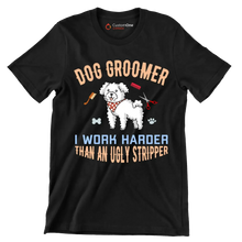 Dog groomer I make bitches beautiful - Dog Themed T-Shirt-Black-S-Custom One Express