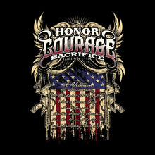 Honor Courage Sacrifice - Veterans Themed T-Shirt-Black-S-Custom One Express