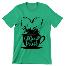 In Coffee We Trust - Coffee Themed T-Shirt-Green-S-Custom One Express