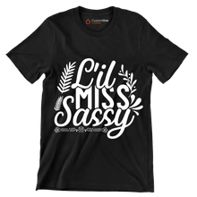 Lil miss sassy - Sarcasm Themed T-Shirt-Black-S-Custom One Express