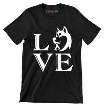 Love - Dog Themed T-Shirt-Black-S-Custom One Express