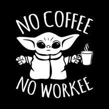 NO COFFEE NO WORKEE - Coffee Themed T-Shirt-Black-S-Custom One Express
