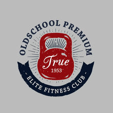 Old School Premium Elite Fitness Club - Gym Themed T-Shirt-Blue-S-Custom One Express
