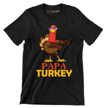 PapaTurkey - Thanksgiving Themed T-Shirt-Black-S-Custom One Express