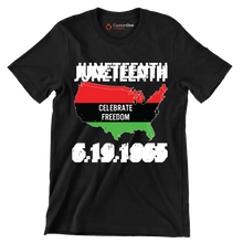 juneteenth celebrate freedom 6 . 19 . 1865 - Martin Luther King T-Shirt-Black-Custom One Express