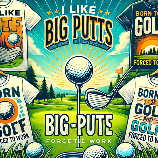 golf T-shirts, novelty golf shirts, funny golf T-shirts, custom golf shirts, golf lover apparel, golfer gifts, golf humor shirts, personalized golf T-shirts, golf fashion, golf tournament shirts