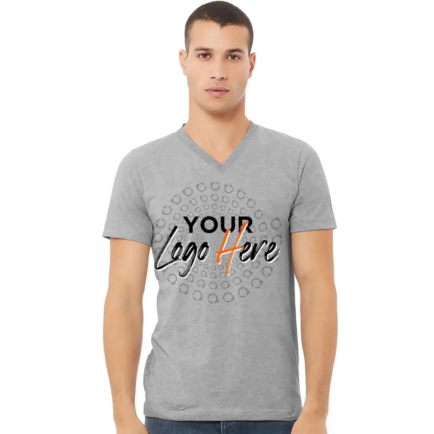 Bella+Canvas custom printed v-neck t-shirt for men and women