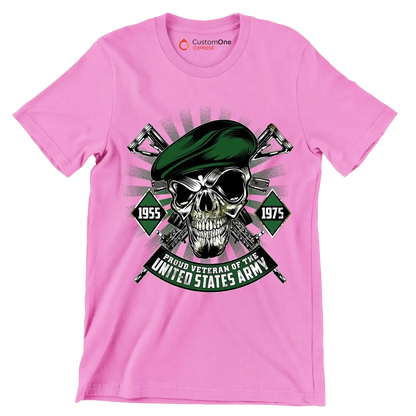 1955 1975 proud veteran of the united states army - Veterans Themed T-Shirt-Pink-S-Custom One Express