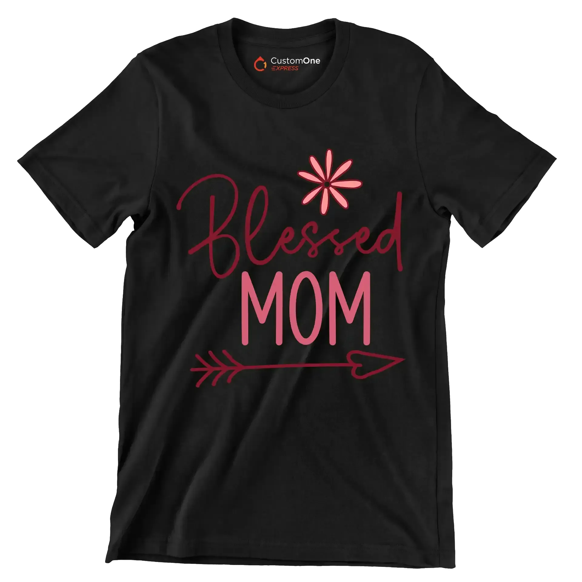 21029Blessed Mom - Mother’s Day T-Shirt-Black-S-Custom One Express
