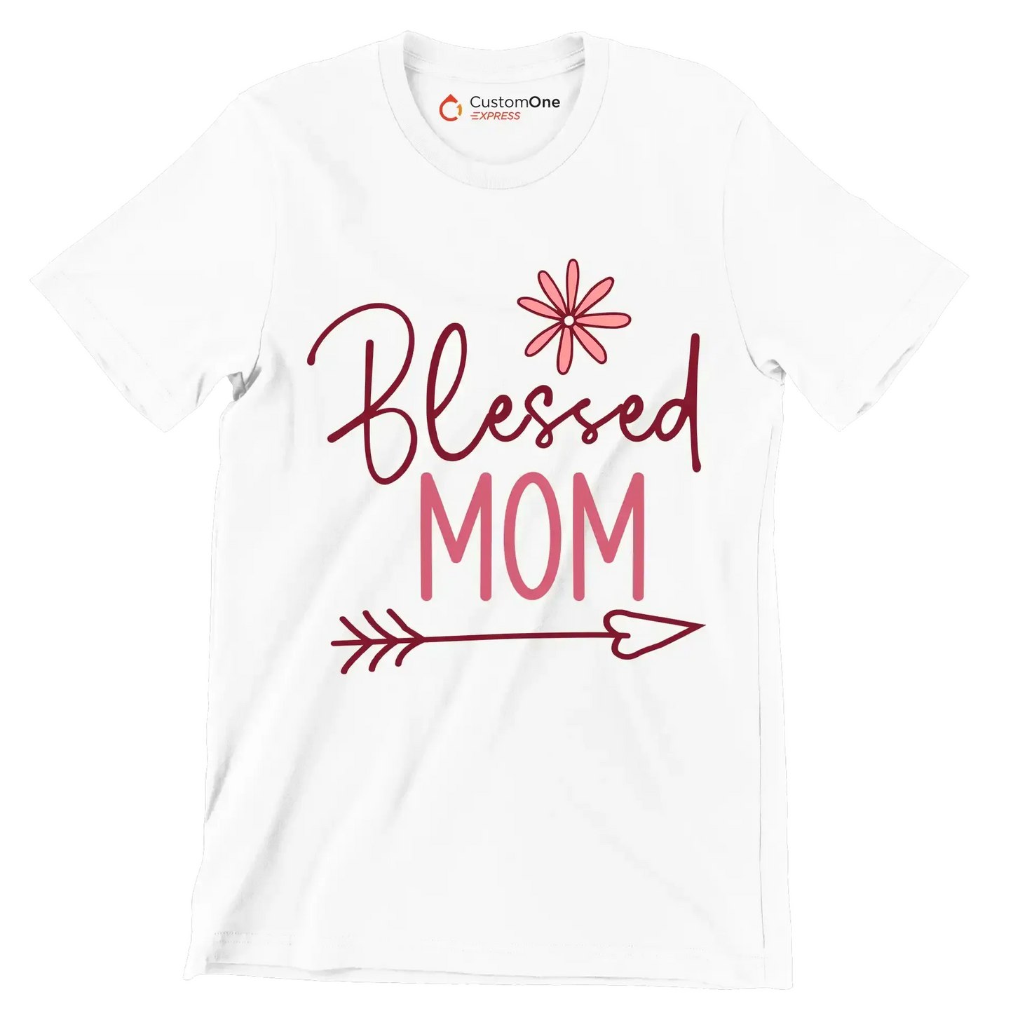 21029Blessed Mom - Mother’s Day T-Shirt-White-S-Custom One Express