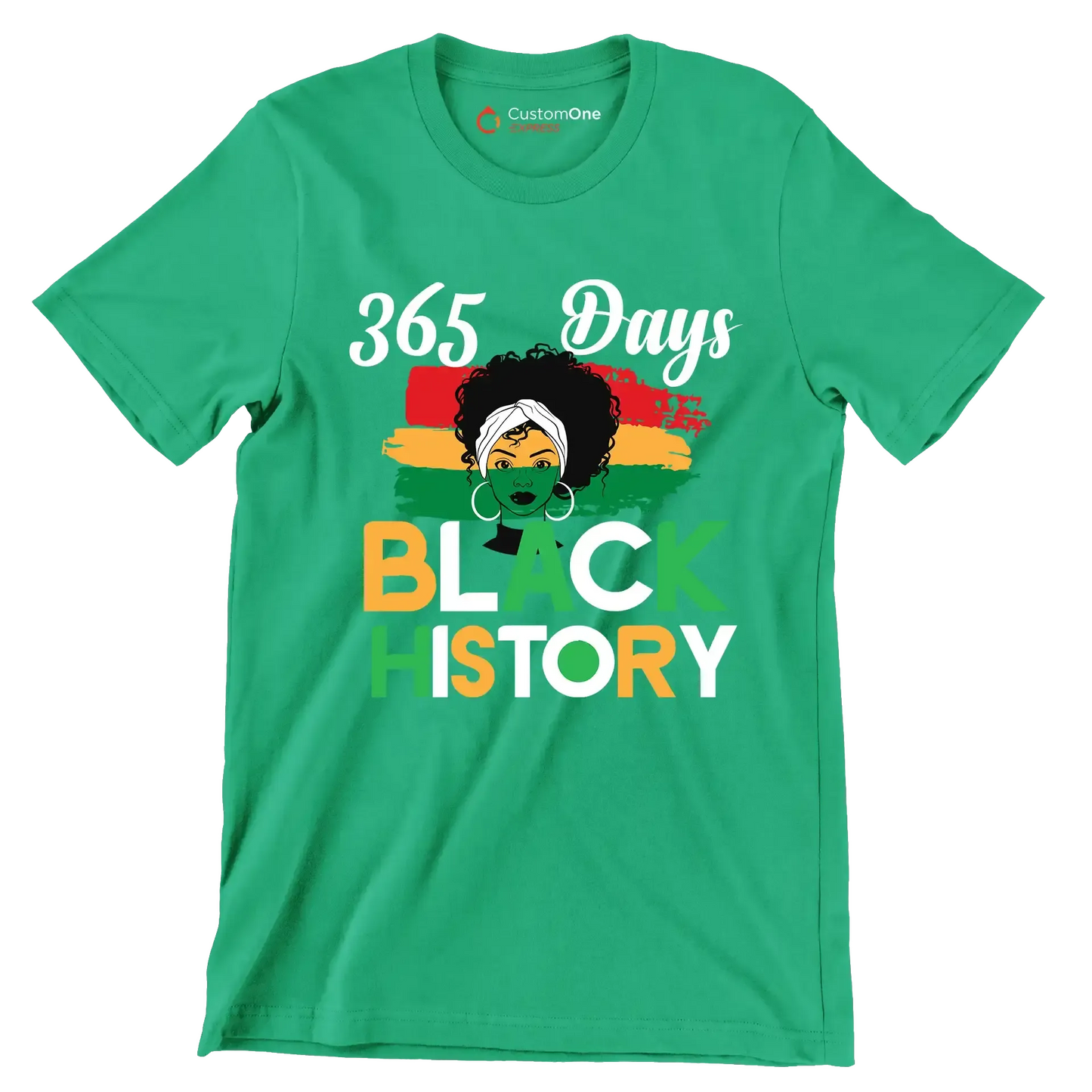 365 Days black histor - Martin Luther King T-Shirt-Green-S-Custom One Express