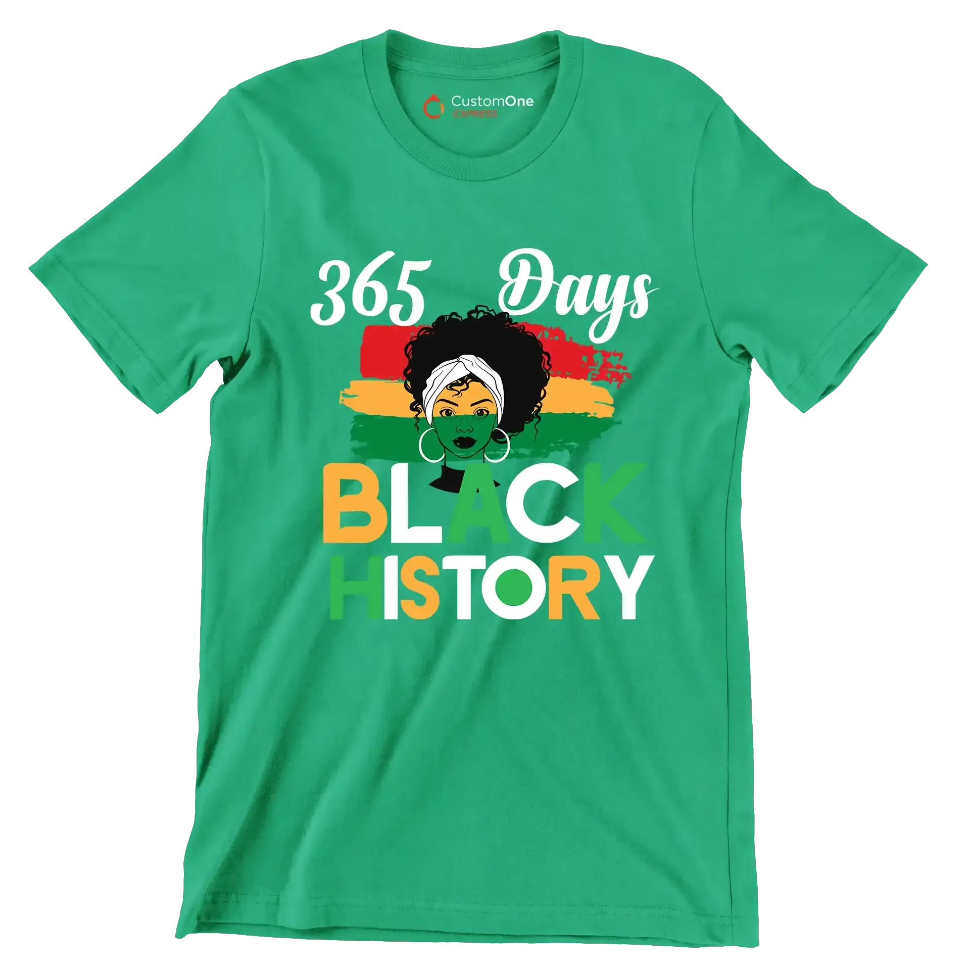 365 Days black histor - Martin Luther King T-Shirt-Green-S-Custom One Express