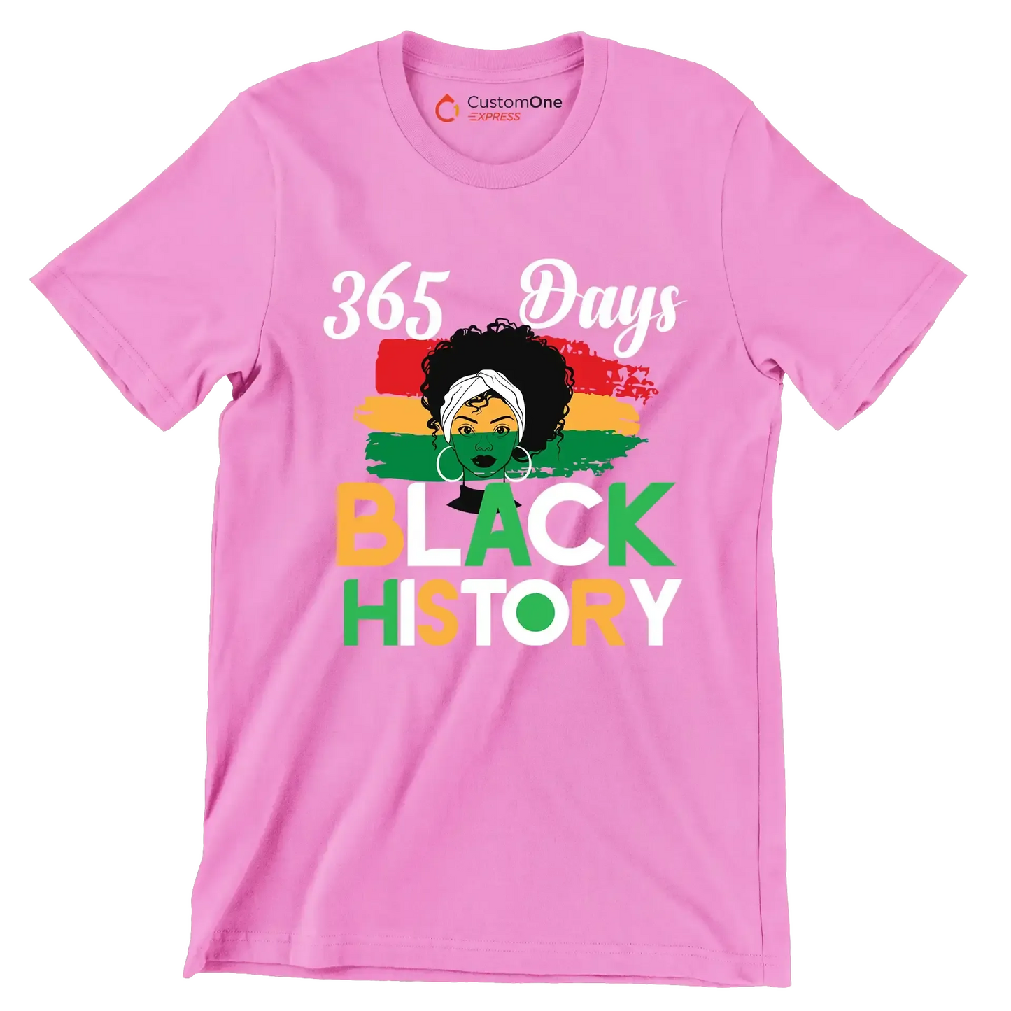 365 Days black histor - Martin Luther King T-Shirt-Pink-S-Custom One Express