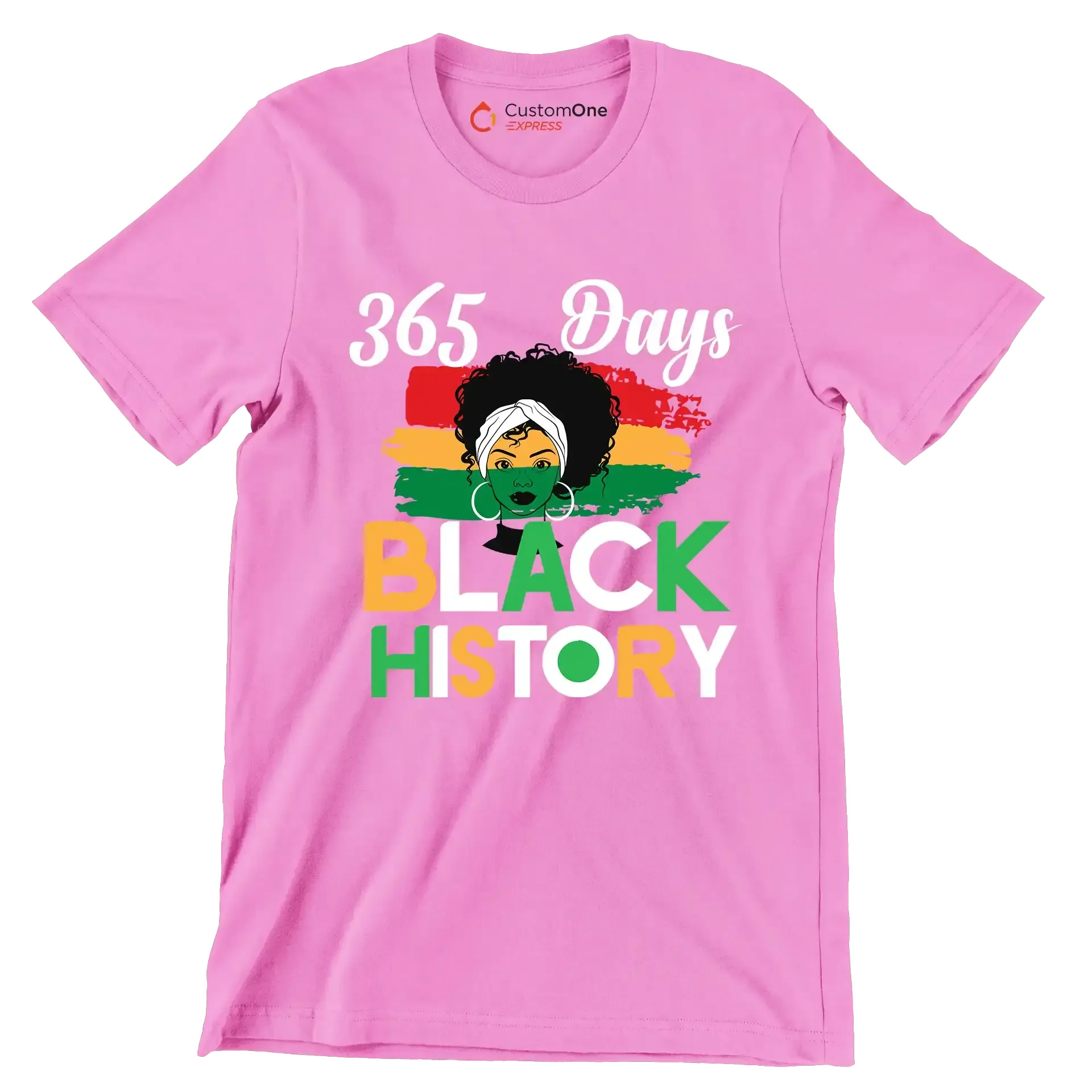 365 Days black histor - Martin Luther King T-Shirt-Pink-S-Custom One Express