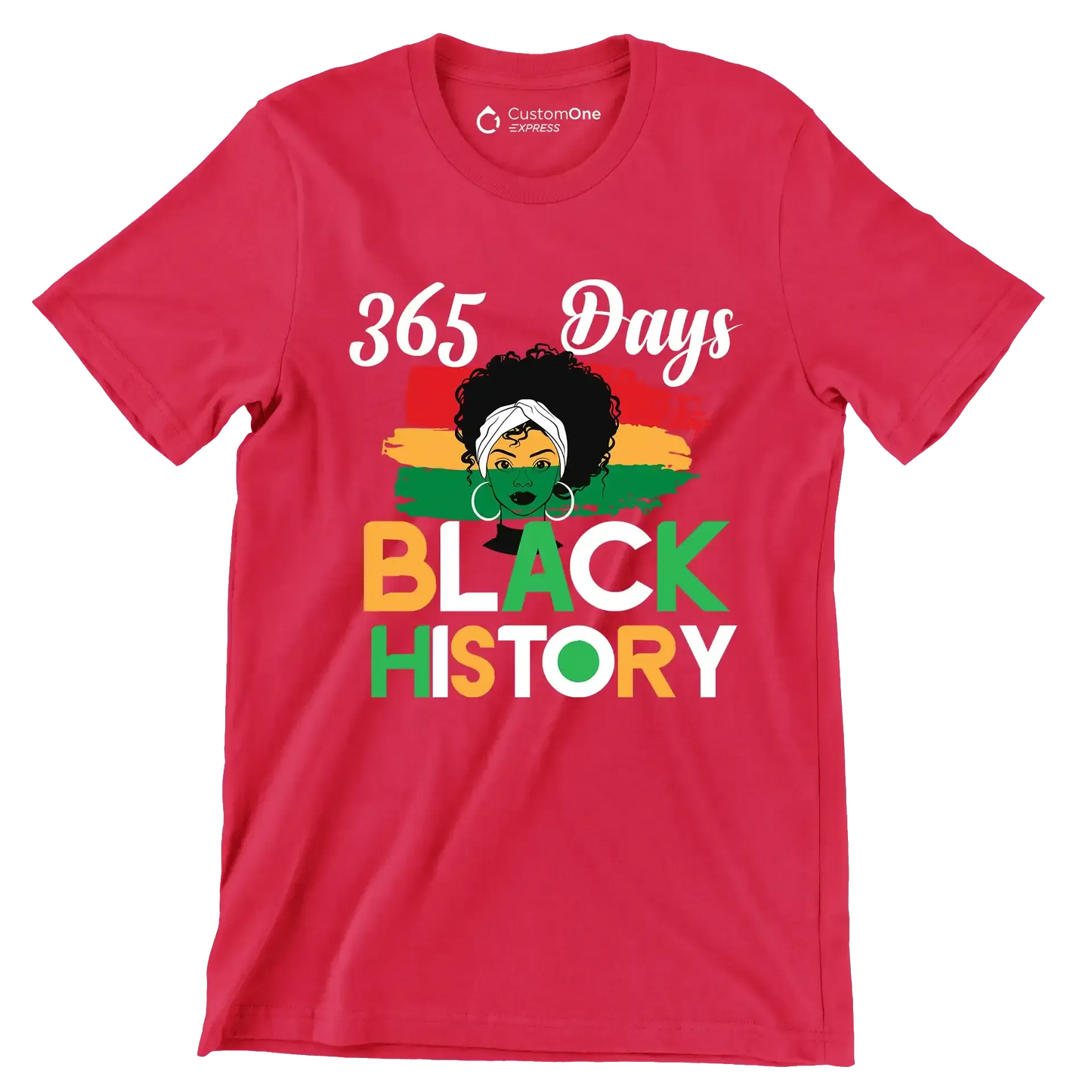 365 Days black histor - Martin Luther King T-Shirt-Red-S-Custom One Express