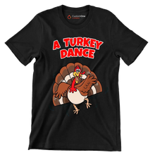 A Turkey Dance - Thanksgiving Themed T-Shirt-Black-S-Custom One Express