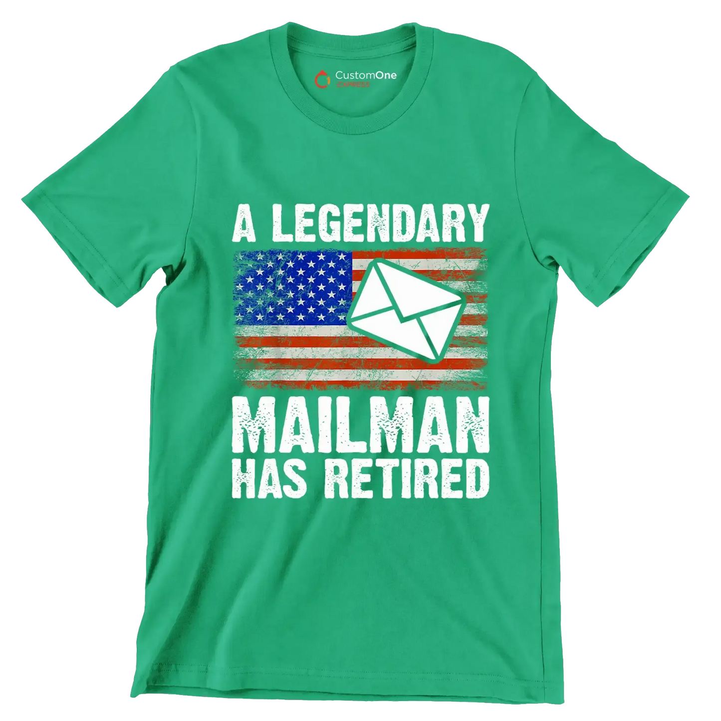 A legendary mailman has retired - Retirement Themed T-Shirt-Green-S-Custom One Express
