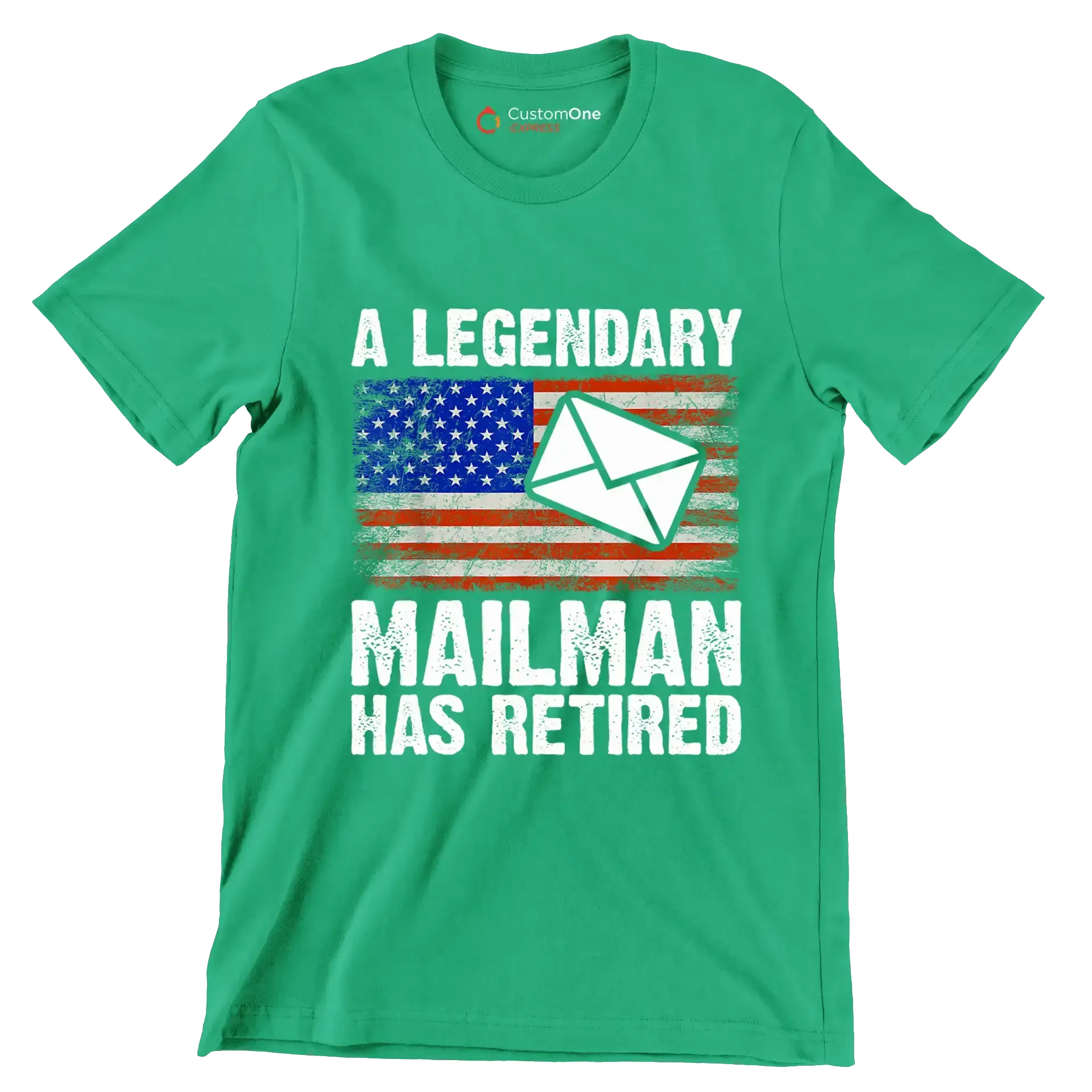 A legendary mailman has retired - Retirement Themed T-Shirt-Green-S-Custom One Express