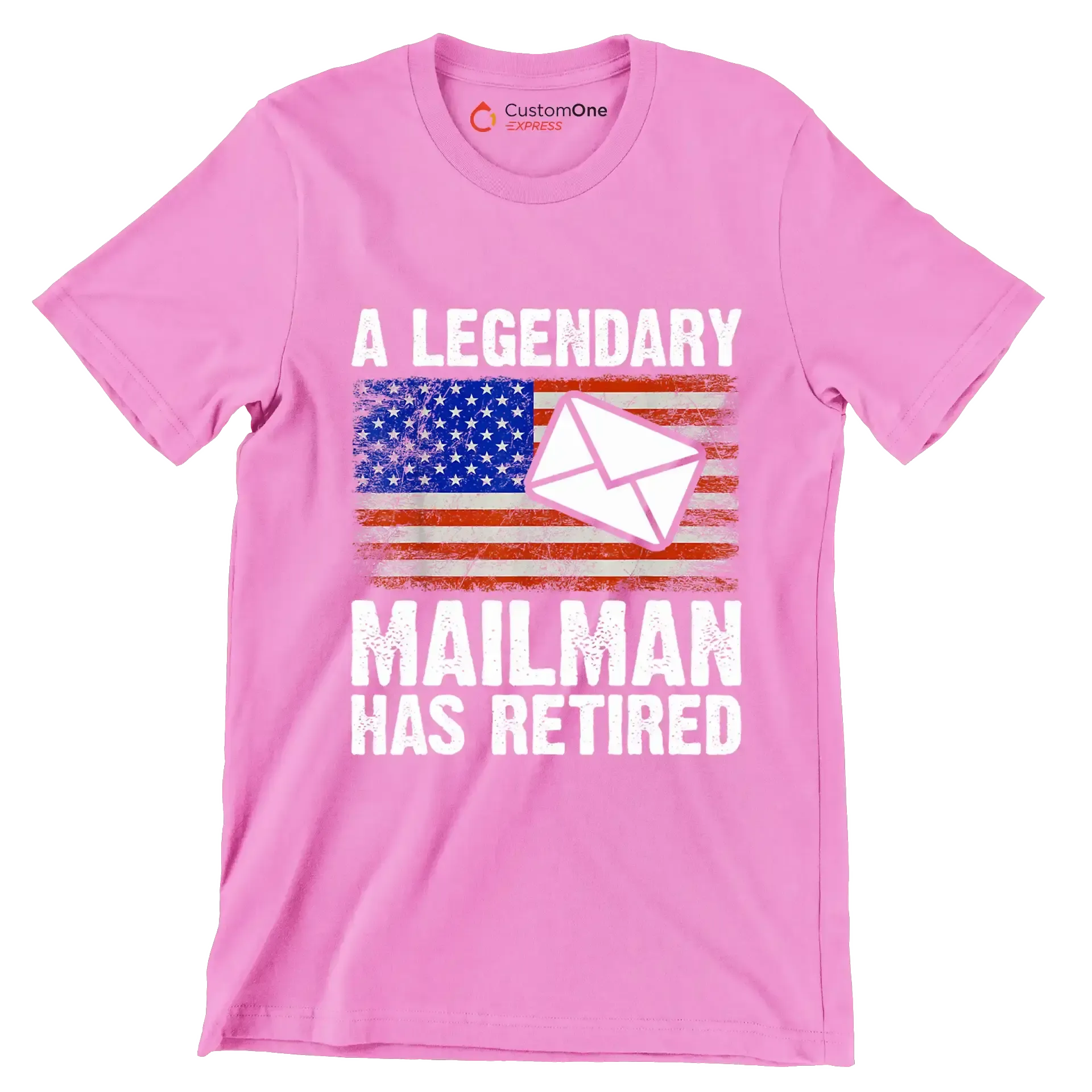 A legendary mailman has retired - Retirement Themed T-Shirt-Pink-S-Custom One Express