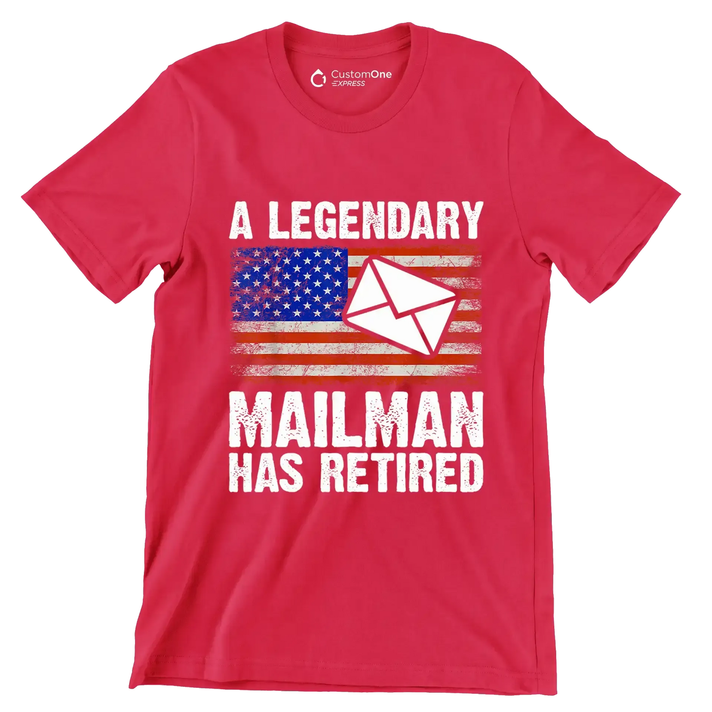 A legendary mailman has retired - Retirement Themed T-Shirt-Red-S-Custom One Express