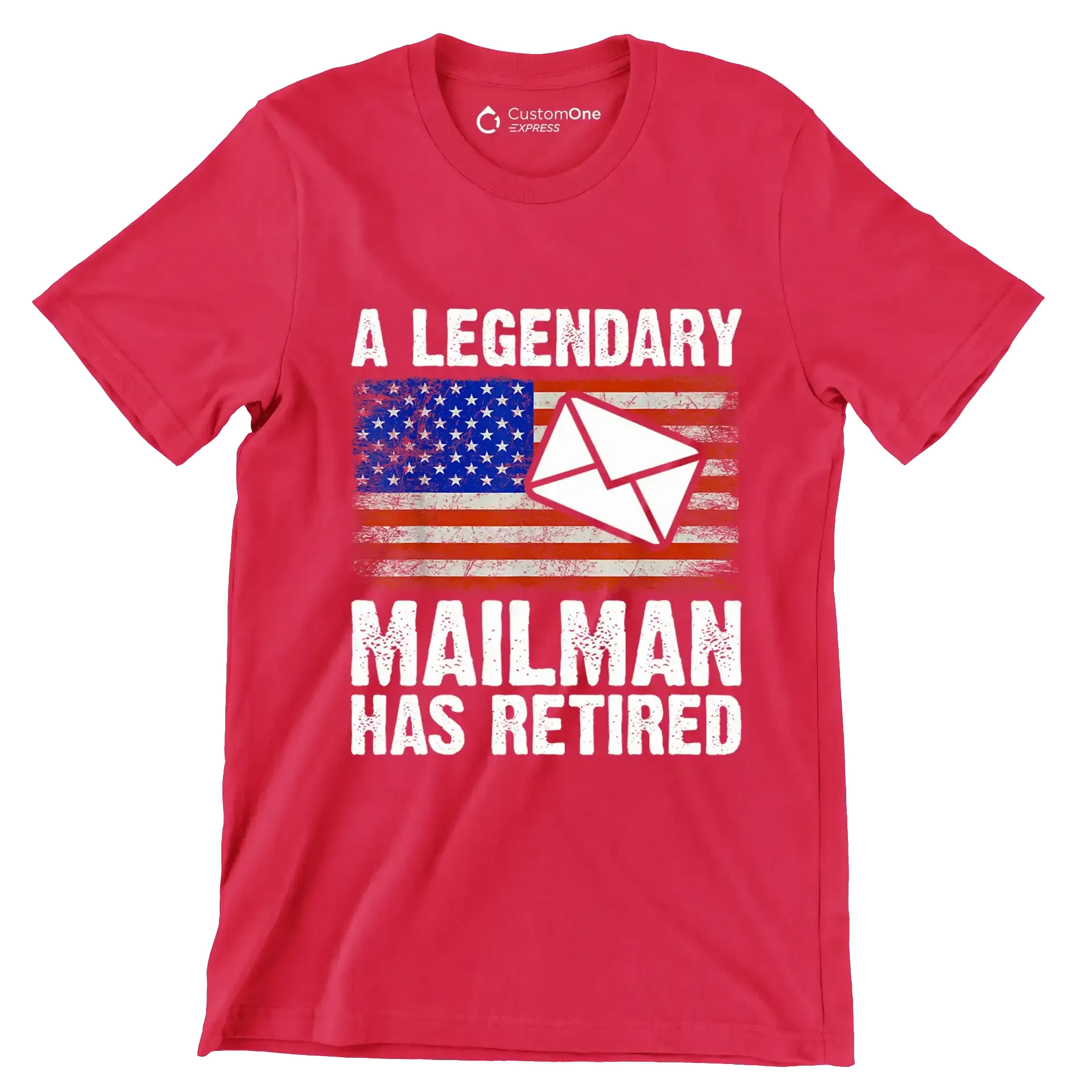 A legendary mailman has retired - Retirement Themed T-Shirt-Red-S-Custom One Express