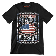 AMERICAN MADE IN THE USA SERVED WITH HONOR VETERAN.png - Veterans Themed T-Shirt-Black-Custom One Express