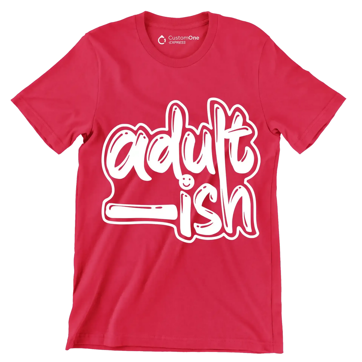 Adult - ish - Sarcasm Themed T-Shirt-Red-S-Custom One Express