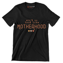 Aint No Hood Like Motherhood - Mother’s Day T-Shirt-Black-S-Custom One Express