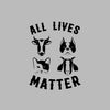 All lives matter - Vegan Themed T-Shirt-Blue-S-Custom One Express