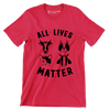 All lives matter - Vegan Themed T-Shirt-Red-S-Custom One Express