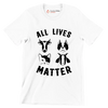 All lives matter - Vegan Themed T-Shirt-White-S-Custom One Express