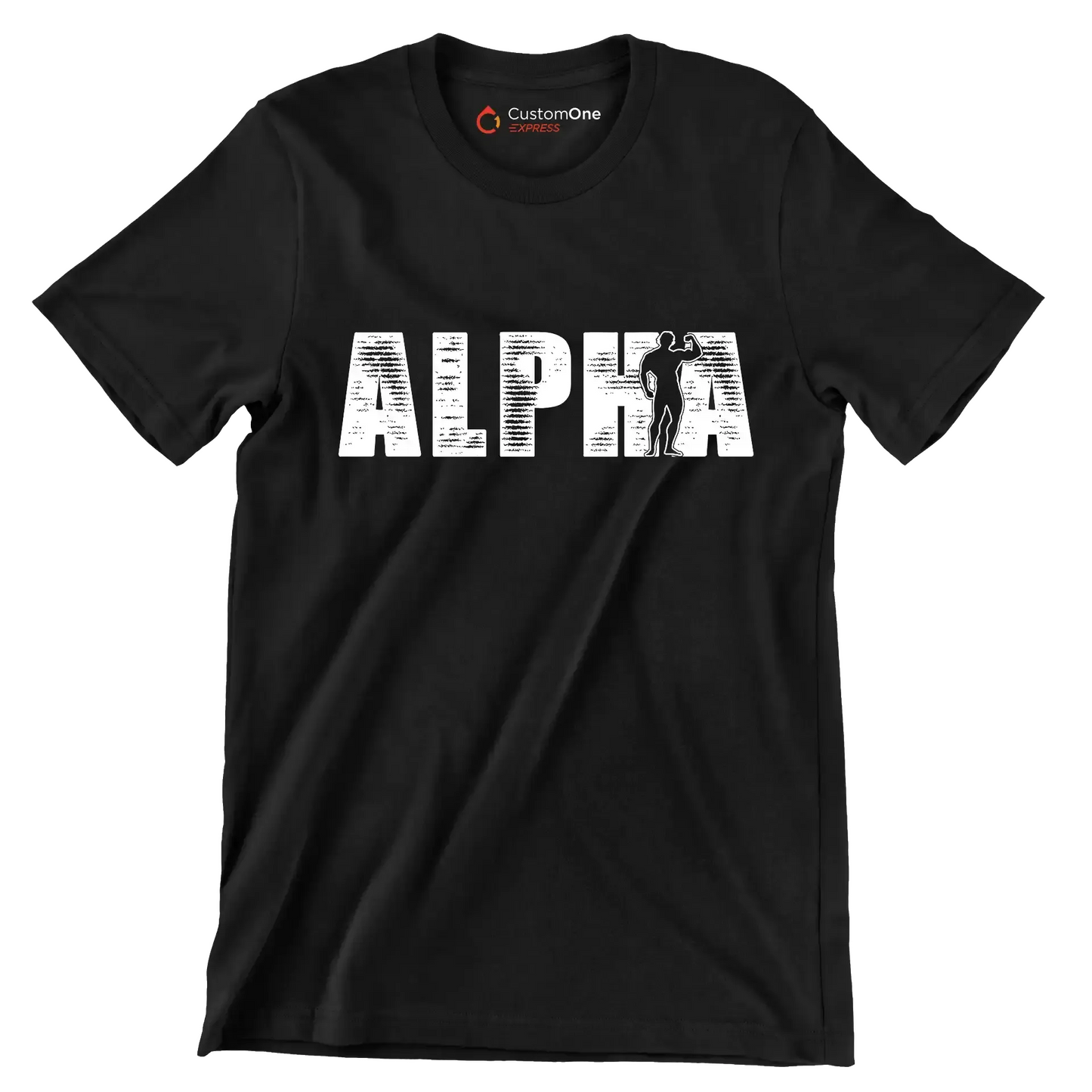 Alpha - Gym Themed T-Shirt-Black-S-Custom One Express