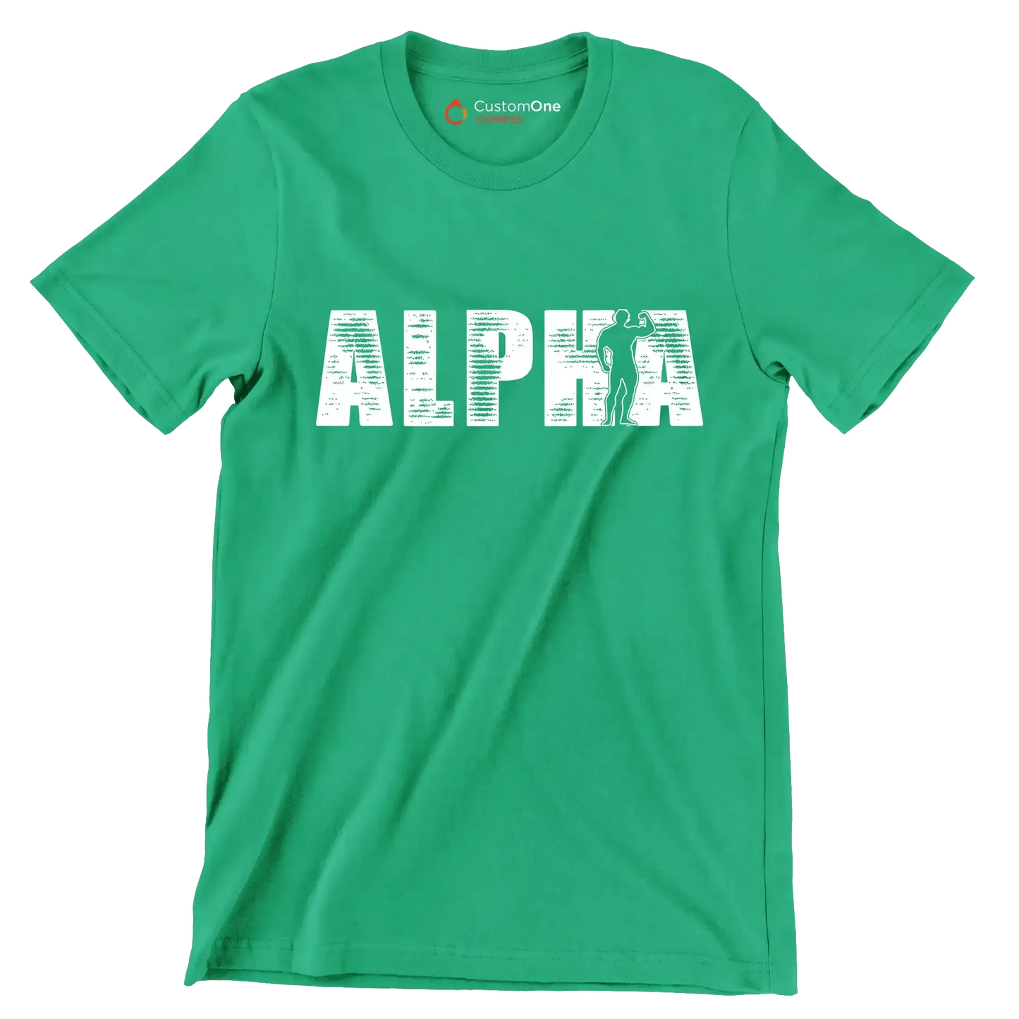 Alpha - Gym Themed T-Shirt-Green-S-Custom One Express