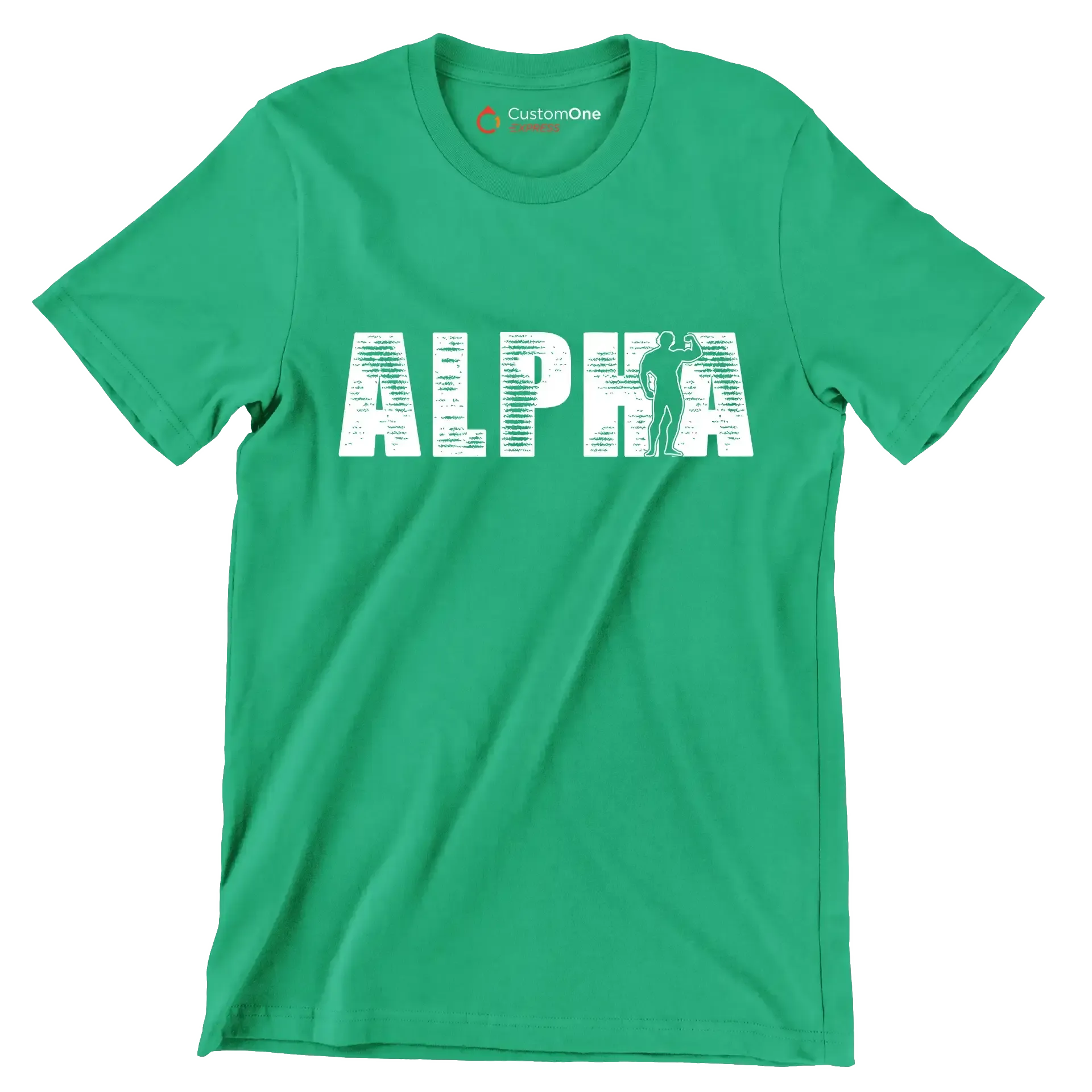 Alpha - Gym Themed T-Shirt-Green-S-Custom One Express