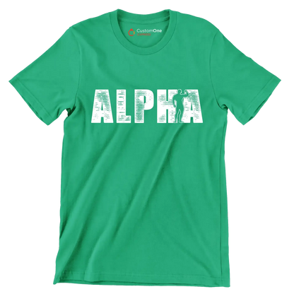 Alpha - Gym Themed T-Shirt-Green-S-Custom One Express