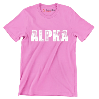 Alpha - Gym Themed T-Shirt-Pink-S-Custom One Express