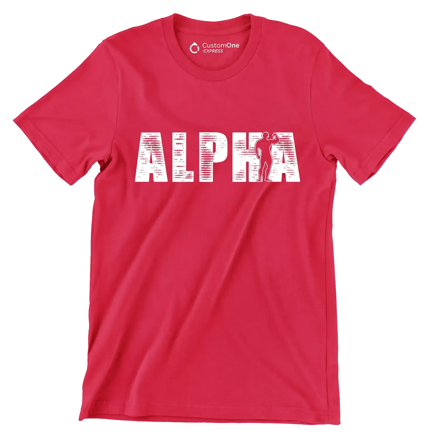 Alpha - Gym Themed T-Shirt-Red-S-Custom One Express