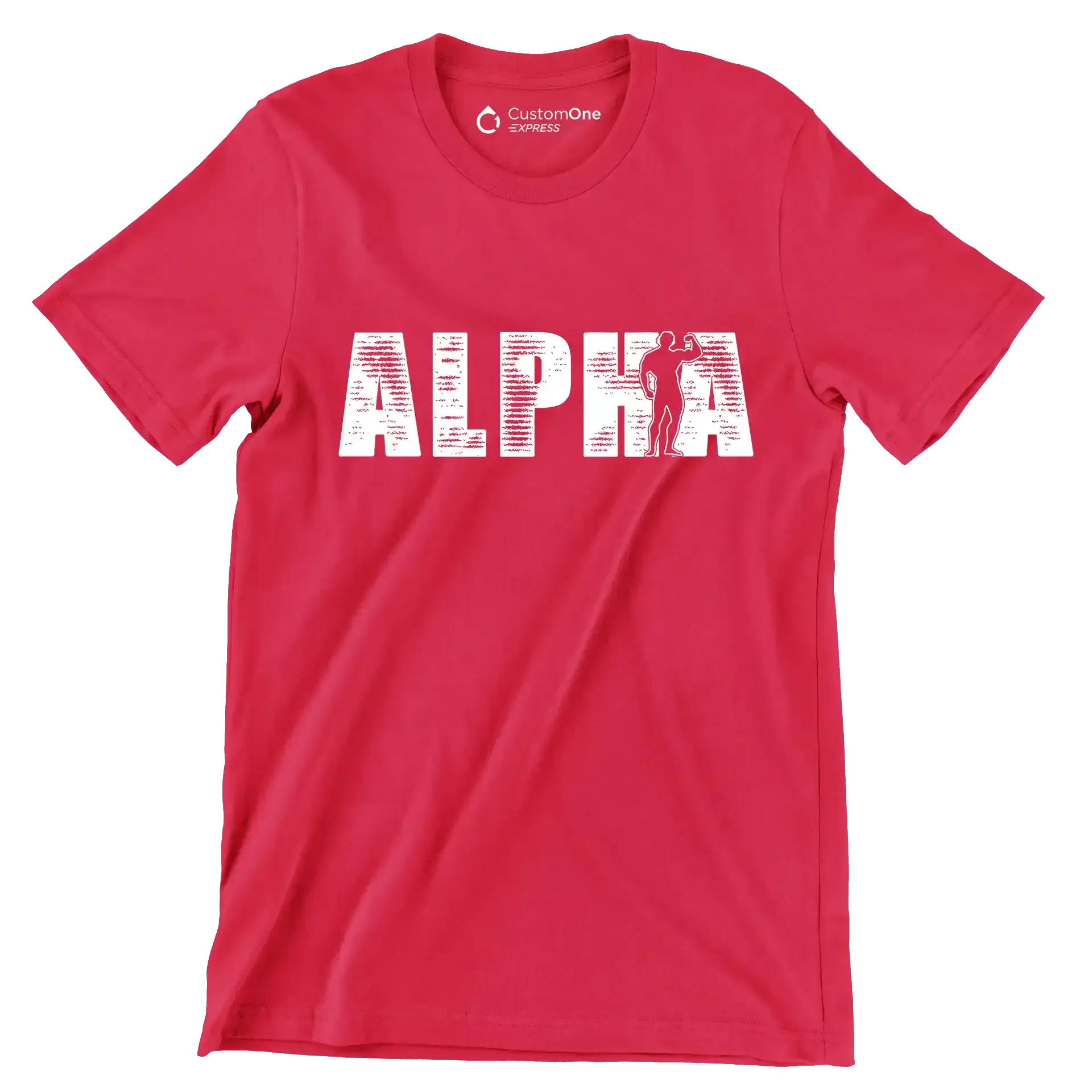 Alpha - Gym Themed T-Shirt-Red-S-Custom One Express